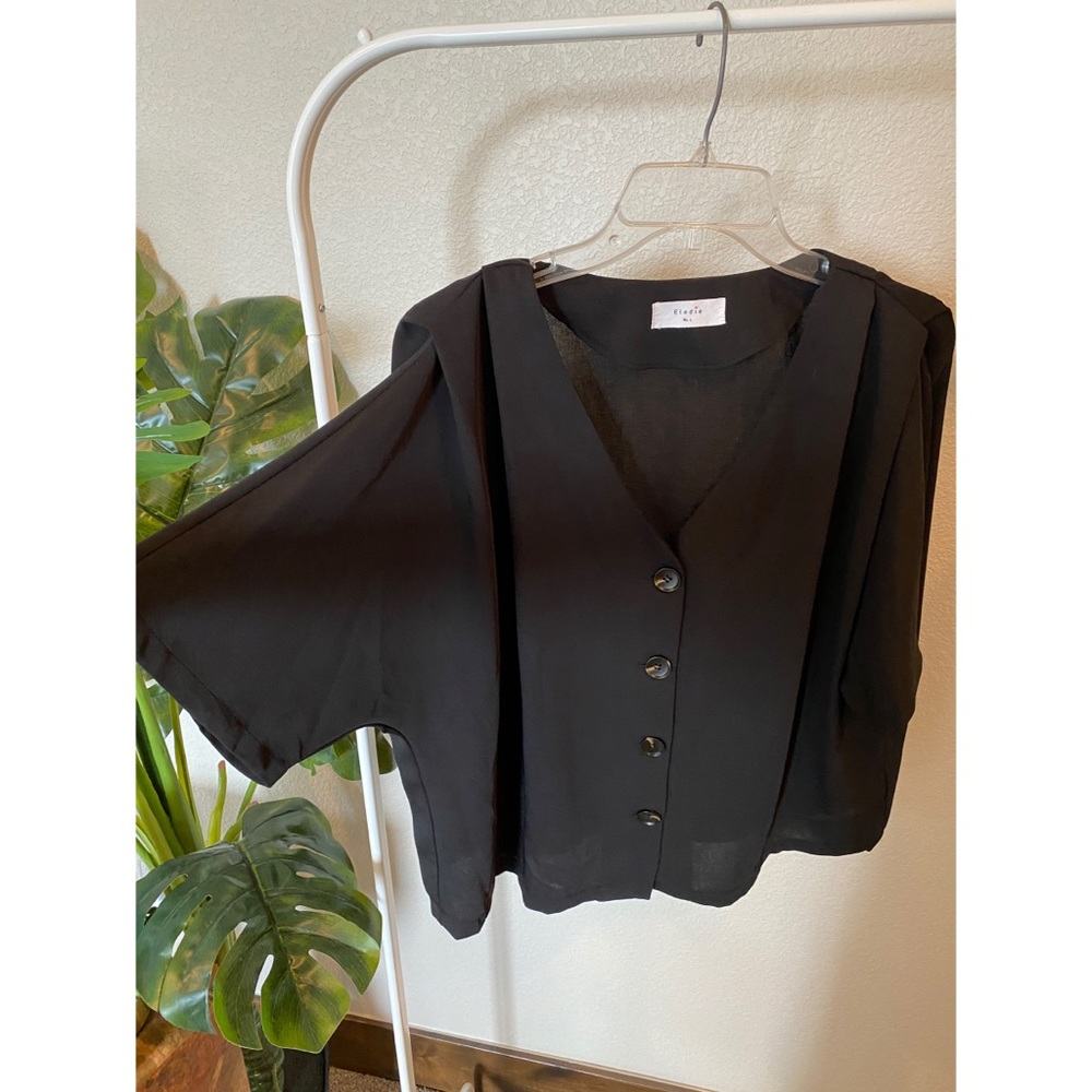 Black Button Down Blouse
